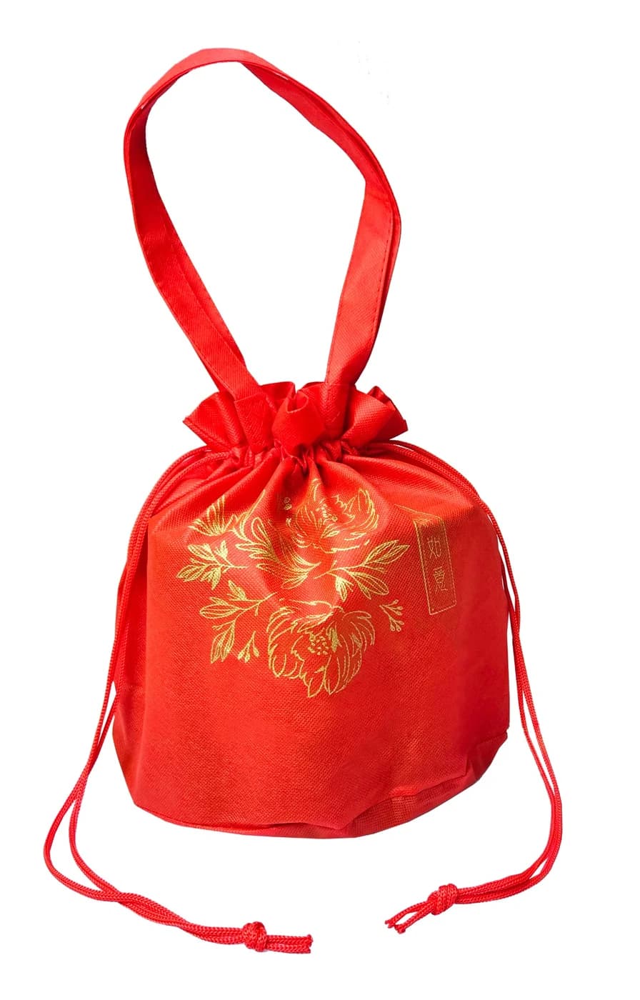 吉祥如意圖樣束口袋正面